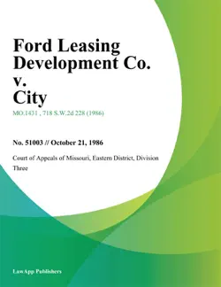 ford leasing development co. v. city imagen de la portada del libro