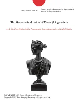 the grammaticalization of down (linguistics) imagen de la portada del libro