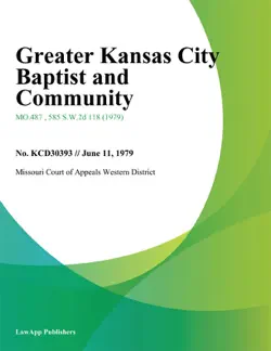 greater kansas city baptist and community book cover image