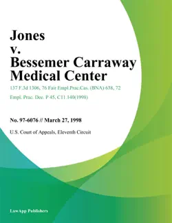 jones v. bessemer carraway medical center book cover image