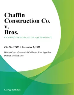 chaffin construction co. v. bros. book cover image