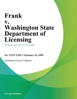 frank v. washington state department of licensing book cover image