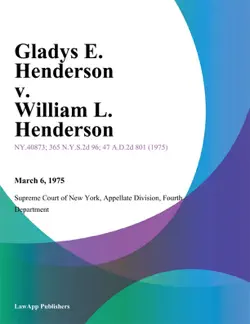gladys e. henderson v. william l. henderson book cover image