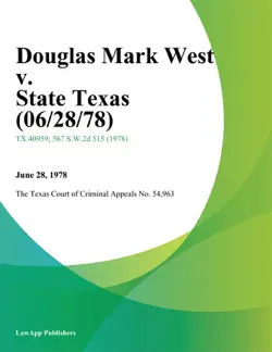 douglas mark west v. state texas book cover image