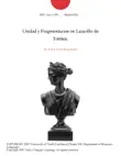 Unidad y Fragmentacion en Lazarillo de Tormes. synopsis, comments