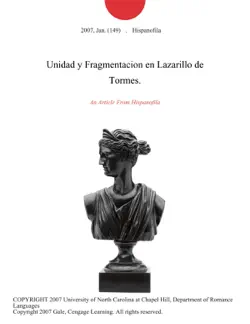 unidad y fragmentacion en lazarillo de tormes. book cover image