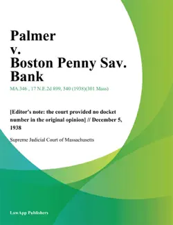 palmer v. boston penny sav. bank imagen de la portada del libro