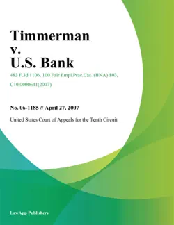 timmerman v. u.s. bank book cover image