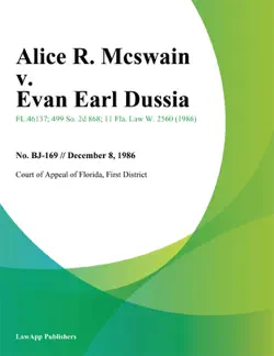 alice r. mcswain v. evan earl dussia book cover image