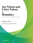 Joe Nelson and Clara Nelson v. Boundary synopsis, comments