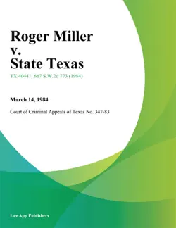 roger miller v. state texas book cover image