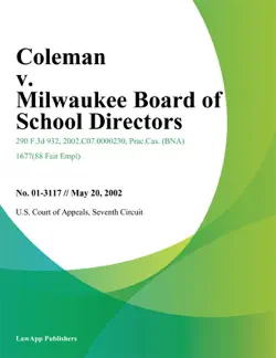 coleman v. milwaukee board of school directors book cover image