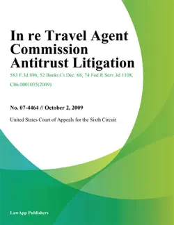 in re travel agent commission antitrust litigation book cover image