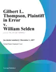 Gilbert L. Thompson, Plaintiff in Error v. William Selden synopsis, comments