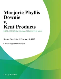 marjorie phyllis downie v. kent products book cover image