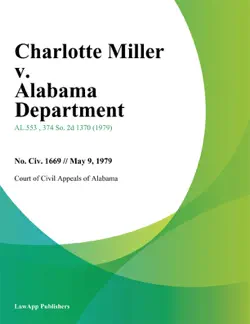 charlotte miller v. alabama department book cover image