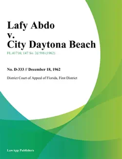 lafy abdo v. city daytona beach book cover image