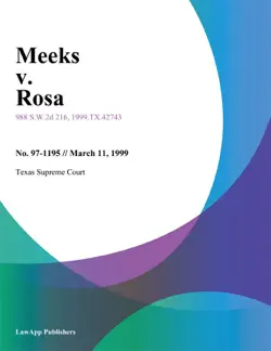 meeks v. rosa book cover image