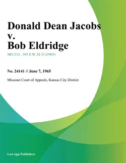 donald dean jacobs v. bob eldridge book cover image