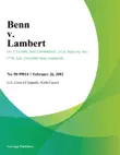 Benn v. Lambert synopsis, comments