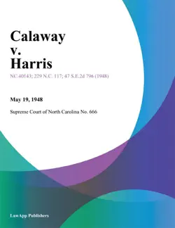 calaway v. harris book cover image