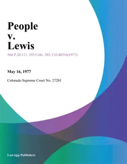 people v. lewis book cover image