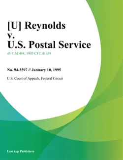 reynolds v. u.s. postal service book cover image