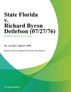 state florida v. richard byron detlefson book cover image