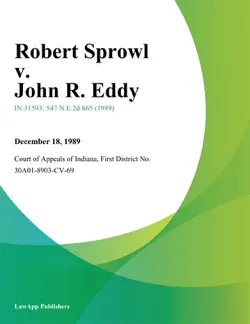 robert sprowl v. john r. eddy imagen de la portada del libro