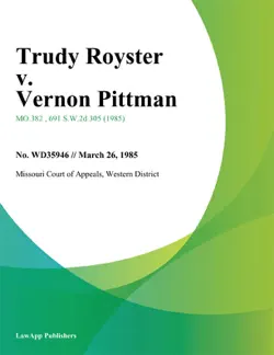 trudy royster v. vernon pittman book cover image