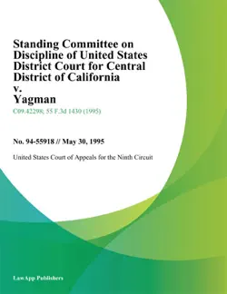 standing committee on discipline of united states district court for central district of california v. yagman book cover image