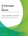 Krueger v. Harris synopsis, comments