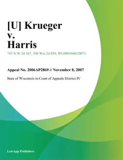 krueger v. harris book cover image