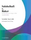 Salahelhafi v. Baker synopsis, comments