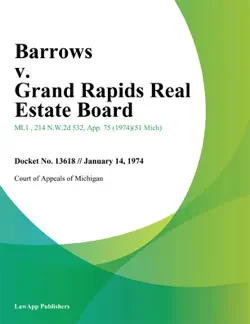barrows v. grand rapids real estate board imagen de la portada del libro