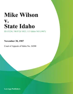 mike wilson v. state idaho book cover image