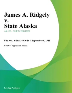 james a. ridgely v. state alaska book cover image
