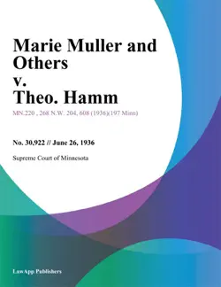 marie muller and others v. theo. hamm book cover image