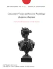 Gynocentric Values and Feminist Psychology (Reprints) (Reprint) sinopsis y comentarios