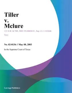 tiller v. mclure book cover image