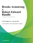 Brooks Armstrong v. Robert Edward Randle synopsis, comments