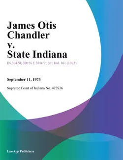james otis chandler v. state indiana book cover image