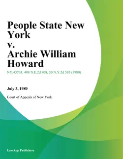 people state new york v. archie william howard book cover image