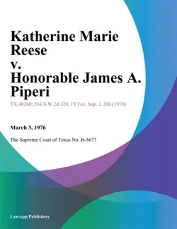 katherine marie reese v. honorable james a. piperi book cover image