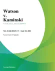 Watson v. Kaminski synopsis, comments