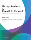 Shirley Sanders v. Ronald E. Rickard synopsis, comments