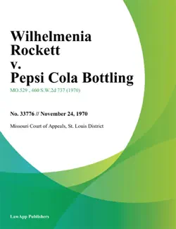 wilhelmenia rockett v. pepsi cola bottling book cover image