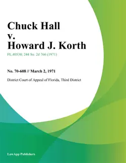 chuck hall v. howard j. korth book cover image