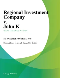regional investment company v. john k book cover image