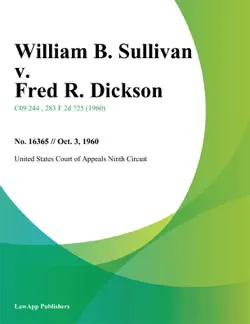 william b. sullivan v. fred r. dickson book cover image